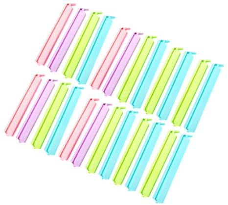 MOLUCKFU 24 pièces Lot de Pinces Alimentaires Plastique pour Sacs de Snacks Clips Scelleurs Multifonctions de Fermeture Hermétique pour Cuisine et Conservation des Aliments