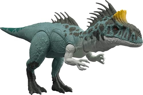 Mattel Jurassic World Wild Roar Dinosaurio Crylophosaurus | Figura de acción JW con ataque, luces y rugido, juego digital mediante código escaneable, JKL80