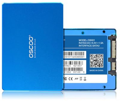 OSCOO 512GB SATA III 2.5 Inch SSD, Internal Solid State Drive Up to 550MB/s, 3D NAND, Storage Upgrade for Laptop Desktop PC