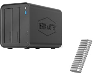 TERRAMASTER F2-425 2-Bay NAS-Speicher mit 10Gbps NVMe Gehäuse, 4 GB RAM, 2,5 GbE LAN, Multimedia-Server für Privatanwender zur Netzwerkspeicherung (ohne Festplatte)