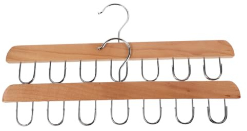 TEMPNAP 2 St Roterande Bälteshängare med Krokar i Multifunktionell Garderobsorganisatör för Herrar Slipshållare och Bh-hållare Platsbesparande och Halkfri Beige