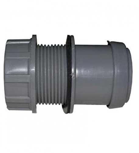 FLOPLAST 40mm Grey Pushfit Waste Tank Connector - Bag of 2