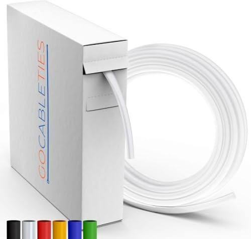 Gocableties Hochwertige Schrumpfschlauch 2:1 Transparent 4,8 mm x 10 m | Schrumpfverhältnis 2:1, wasserdicht, Kabelisolierung und -markierung