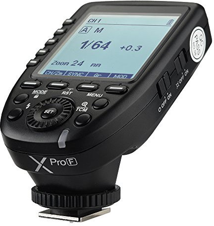 Godox Xpro-F Déclencheur sans Fil 2.4G de Flash Fuji, Trigger pour Appareil Photo Fujifim, Transmetteur de Flash à Grand écran LCD pour Godox Fuji Flash