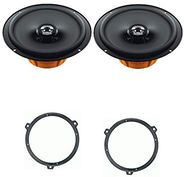 Hertz DCX 165.3 Coppia Di Altoparlanti Coassiali Da 165 mm a Due Vie con supporti compatibili con Fiat Panda 169 dal 2003 al 2012 Predisposizione posteriore