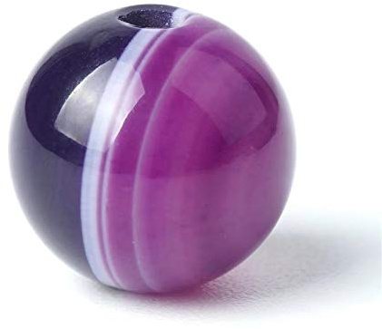 100 perline in pietra naturale da 6 mm, a righe viola, in agata rotonda, perline per la guarigione energetica, foro da 1 mm, perline lisce fai da te per bracciali, collane, orecchini, creazione di