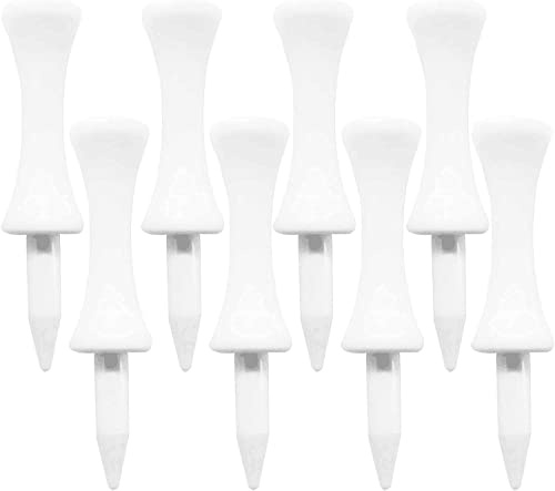 LOVMEAD Golf Tees Kunststoff Driver 32 39 45 51 58 70 mm Set Wert 50 Stück, Golftee Lang Plastik Rot Blau Gelb Weiß Bunt, Premium Langlebig Abstufung Castle Tee 1-1/2 1-3/4 2 2-1/4 2-3/4