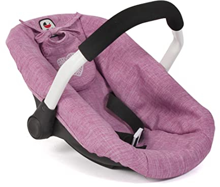 Bayer Chic 2000 - Puppen-Autositz für Baby-Puppen, Puppentrage, Puppenzubehör, Jeans pink, 45x31x32 cm