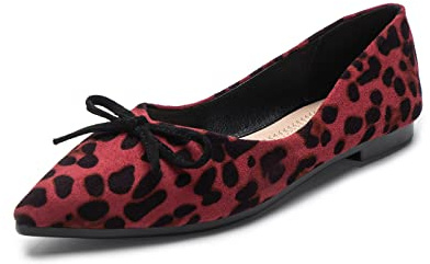MACHSWON Womens Ballet Flat Slip On Bow Knot Ballet Pumps Dolly Shoes