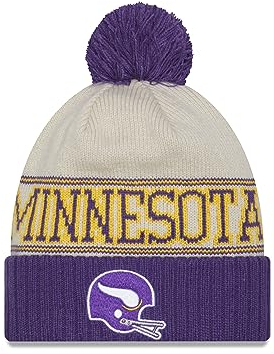 New Era Minnesota Vikings NFL 2023 Sideline Historic Knit Beanie OTC Gray Purple - One-Size
