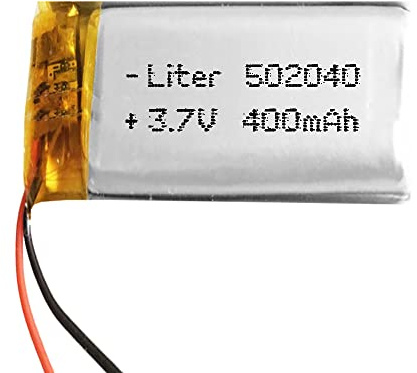 Batterie 502040 LiPo 3.7V 400mAh 1.48Wh 1S 5C Liter Energy Battery pour l'électronique Rechargeable Téléphone Portable Smartwatch GPS - Ne Convient Pas à la Radiocommande 42x20x5mm (400mAh|502040)