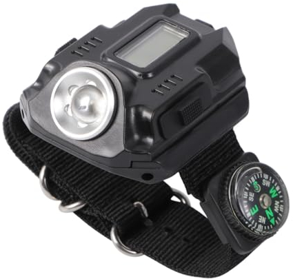 Yardwe 2 1 Lampe de Poche en Cours d'exécution Lampe de Poche menée Poignet lumière LED Lampe de Poche Mains Lustre LED Montres Bracelet lumière de Poignet Charge Regardez q5