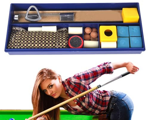 Decorhome Pool-Queue-Reparatur-Set, Billard-Queue-Reparatur, Pool- -Queue-Spitze, Zubehör, Pool-Queue-Reparatur-Set, universelles Pool-Queue-Spitzen-Reparatur-Set und Kleber für Billardtisch, Snoo