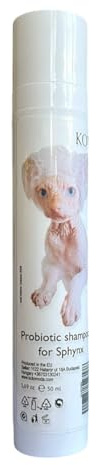 Kotomoda Probiotic Shampoo for Sphynx Cats — Gentle Sulfate-Free Formula for Sensitive Skin, Hairless Breeds & Kittens, pH-Balanced, 50 ml / 1.7 fl oz