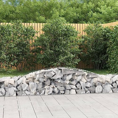 FUDUGEHMIOFWFJJ blumentopf Gross innen,pflanzkübel Kunststoff groß,Gabionen mit Hochbogen 4 STK. 400x50x40/60cm Verzinktes EisenGeeignet für Garten, Terrasse, Schlafzimmer, Wohnzimmer