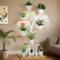 MINENICE Stand de plante avec des lumières de culture, étagère à 7 niveaux de plante à intérieur 110 cm Stand pour plantes multiples, support de fleur de plante en métal, porte-plante pour patio coin