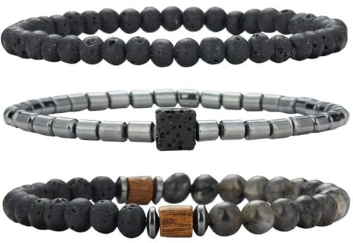 Mens Bracelets Beaded Braided Rope Bracelets Set for Men Mens Jewellery