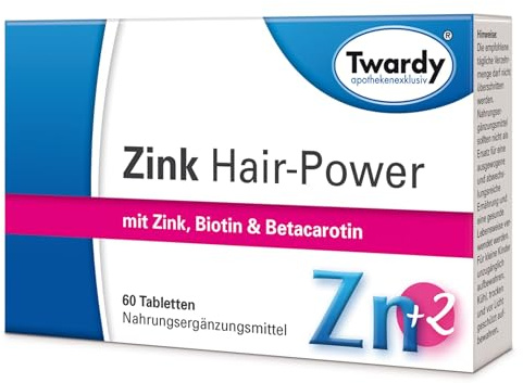 Astrid Twardy Zink Hair Power – Zinkpräparat für Haut, Haare & Nägel mit Biotin & Antioxidantien – Zellschutz und Unterstützung des Immunsystems – 60 Tabletten
