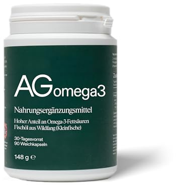 AG1 Omega-3 Fischöl-Kapseln Aus Wildfang, 90 Kapseln à 2.000 mg | Mit EPA- Und DHA-Fettsäuren Für Die Tägliche Versorgung Mit Essenziellen Fettsäuren, Entwickelt Von Athletic Greens.