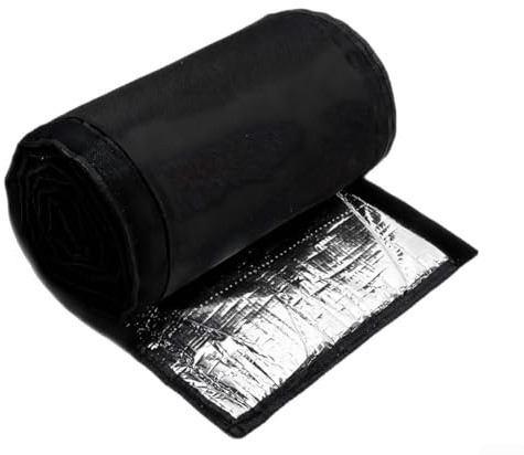 Homeponnew 3-Layer Thermal Pipe Insulation Cover 183x26cm, Black Weatherproof HVAC Wrap for Air Conditioner/Heat Pump/Pool Pipes, Flexible Underfloor Heating Protection