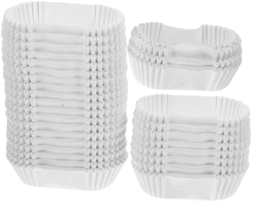 IMIKEYA 1000 piezas Unidades Moldes de Papel para Magdalenas Resistentes al Calor Ovalados y Resistentes la Grasa Portadores Seguros para Hornear Cupcakes y Pasteles para Fiestas y