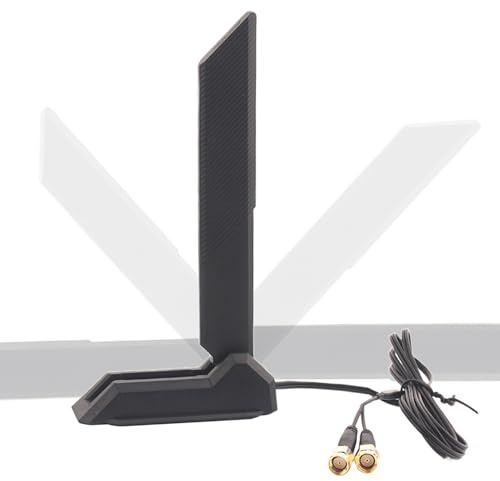 Antena WiFi 7, Alcance Inalámbrico Ampliado, 7,6x3x15,2 Cm, Cable De Extensión De Base Magnética WiFi, Antena De PC De Bandas, Fácil Instalación, para Amplificador De Señal De Internet En El Hoga