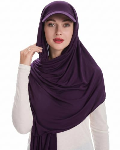 ZLYC Muslimsk hijab paraplyhalsduk redo att bäras för kvinnor