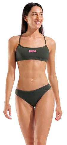 ARENA Costume Bikini 2 Pezzi A Fascia Donna Piscina Nuoto Verdone Taglia 42 ITA