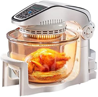 Air fryer 10L Halogen Oven with Removable Glass Bowl, Multicooker with Time & Temperature Controls for Roast, Fry, Toast or Crisp