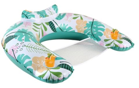 Isla de natación inflable para adultos Cama de natación inflable para el | Tumbona hinchable para el jardín, fiestas, parques temáticos, viajes, adultos y jóvenes y vacaciones