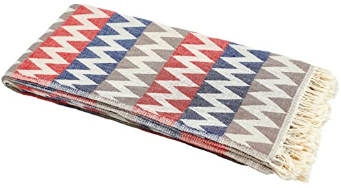 Carenesse asciugamano hammam zigzag 90 x 175 cm multicolore I nobile asciugamano hammam 100% cotone I trama di alta qualità I pestemal/fouta morbido e delicato I leggero hammam telo mare compatto