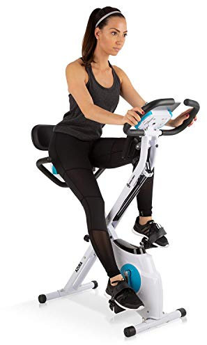 Capital Sports Azura Cyclette M3 Pro, Bici Pieghevole per Casa, Cyclette Pieghevole per Uomo e Donna, Cyclette da Camera Professionale con Porta Smartphone&Tablet, Mini Cyclette per Addominali