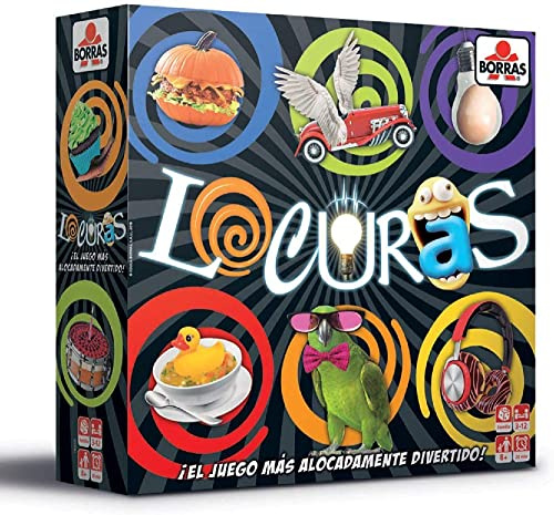 Borras - Locuras | Divertido Juego de Mesa para Jugar en Familia y Amigos, Pruebas de Dibujo, auditivas, de empatía, mímica, acusaciones ridículas... +10 años (18355)