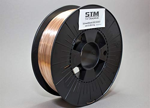 Schutzgas Schweißdraht Stahldraht SG2 1,0 mm CO2 G3Si1 MIG/MAG 0,5-15kg D100 D200 K300, Größe: D200 5,0 Kg