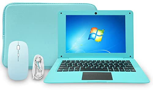 iSTYLE 10.1 inch Windows 10 Ultra Thin Full HD Laptop, 2GB RAM, 32GB Storage, Atom 1.44Ghz Quad Core, USB 3.0, WiFi, HDMI, Bluetooth, Laptop Accessories (Blue)