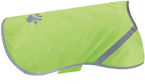 Bestlivings Reflektierende Hundewarnweste - Robust, Größenverstellbar, Reflektorweste mit Futterstoff, Sicherheitsweste für Hunde, Jacke Mantel in Grün, Größe L, Polyester