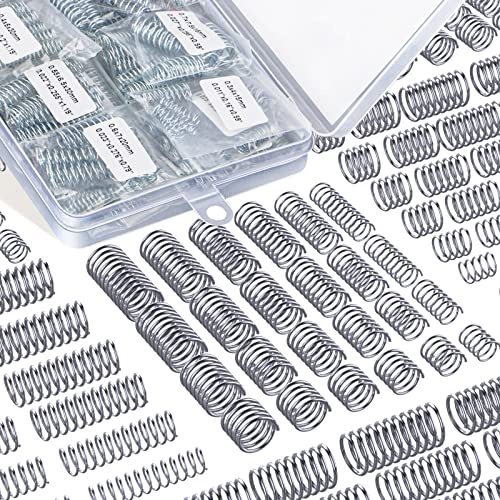 200 Stück Druckfedern Sortiment Edelstahl Druckfedern Sortiment für Ladenreparatur und Haushalt 40 verschiedene Größen mit Einzelbeutel