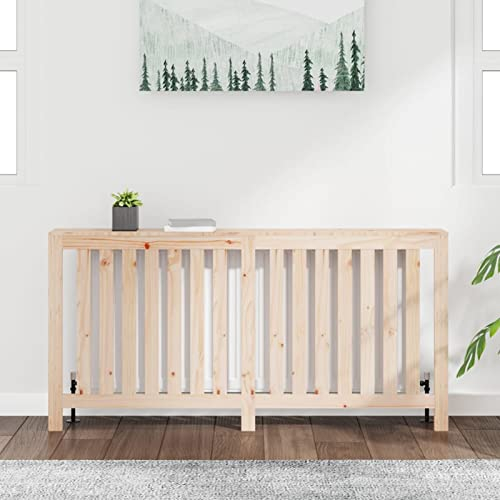 Tidyard Heizkörperverkleidung Heizungsabdeckung Heizungsverkleidung Heizkörperabdeckung Heizung Abdeckung Heizkörper Massivholz Kiefer 169x19x84 cm