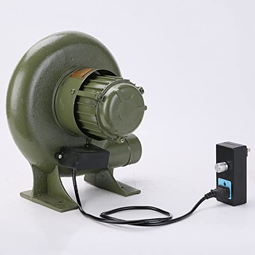 AZICYN Souffleur de Forge électrique à Vitesse Variable 40W-370W, Ventilateur de Barbecue Haute Puissance, pour ménage, Barbecue, Ventilateur centrifuge de forgeage Industriel - 220V (370