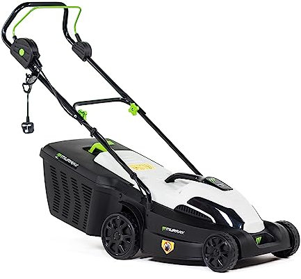 Murray Corded Electric Lawnmower 2-in-1 - Lawn Mower 1600W/38cm with Grass Box 45L for Lawns up to 500m2 - Ergonomic Soft Grip for Easy Grass Cutting, Overload Protection