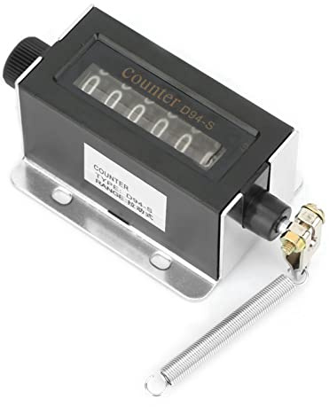 Tally Counter Clicker Mechanischer Zähler mit Hebel D94 S 6-stelliger Rückstellbarer Mechanischer Zugzähler 0 999999