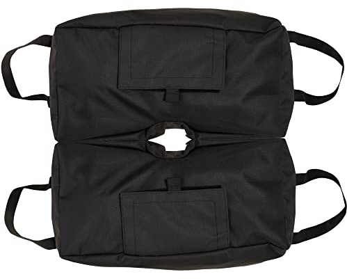 Outsunny Sonnenschirmständer Schirmständer Sandsack Marktschirmständer 2 x Beutel befüllbar 50 kg mit Schaufel Polyester + Kunststoff Schwarz 50 x 25 x 18 cm