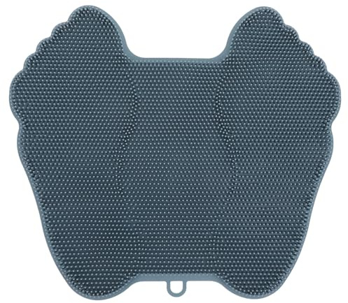 Duschfußschrubber aus Silikon, Fußreinigungspad mit Massagefunktion | 1 Stück, für Trockene oder Nasse Füße, Haftet Am Boden, Verschleißfest und Exfolierend