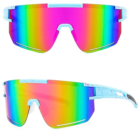 MUSELK Sport Sonnenbrille Herren Damen, Schnelle Brille Fahrradbrille Sunglasses Polarisierte Sonnenbrille für Outdooraktivitäten MTB Rennrad Radfahren Biking Ski mit UV400