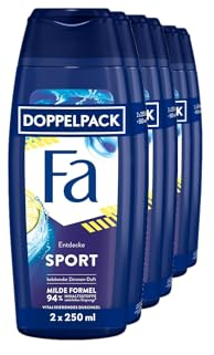 FA pflegendes Duschgel Sport, 2er Pack (3x 2x250ml), genieße die milde & vegane Formel mit dem vitalisierend-frischen Duft von grünem Zitrus, 94% Inhaltstoffe natürlichen Ursprungs