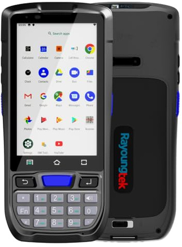 Rayoungtek Android Barcode Scanner Built-in HW N5703 1D/2D/QR Scan Engine, NFC Reader, Rugged Android 12 4G WiFi Wireless Handheld Moible Computer PDA Data Terminal for Inventory Warehouse WMS