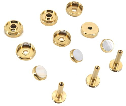 Qeunrtiy 12 Piezas de BotóN PequeñO, Hebilla de PistóN de Trompeta, Herramienta de Trompeta Musical PortáTil de LatóN, Accesorios para Instrumentos