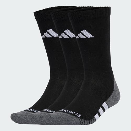 adidas Unisex Performance Climacool Cushioned Crew 3P Socks, Black/White, 10.5-12.5