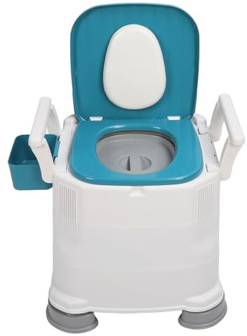 Sedia da Comodino, Sedile WC Portatile Ad Altezza Regolabile con Sacco della Spazzatura, WC da Viaggio con Vasino Portatile Antiscivolo, WC a Secchio per Campeggio, Auto, Viaggi
