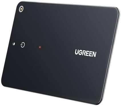 UGREEN FineTrack Slim Smart Finder Tag Traqueur Bluetooth Wallet Tracker Localisateur Objets Ultra Fin 1.7mm Étanche IP68 Compatible avec Find My (iOS Uniquement) pour Portefeuille Clés Bagages Valise